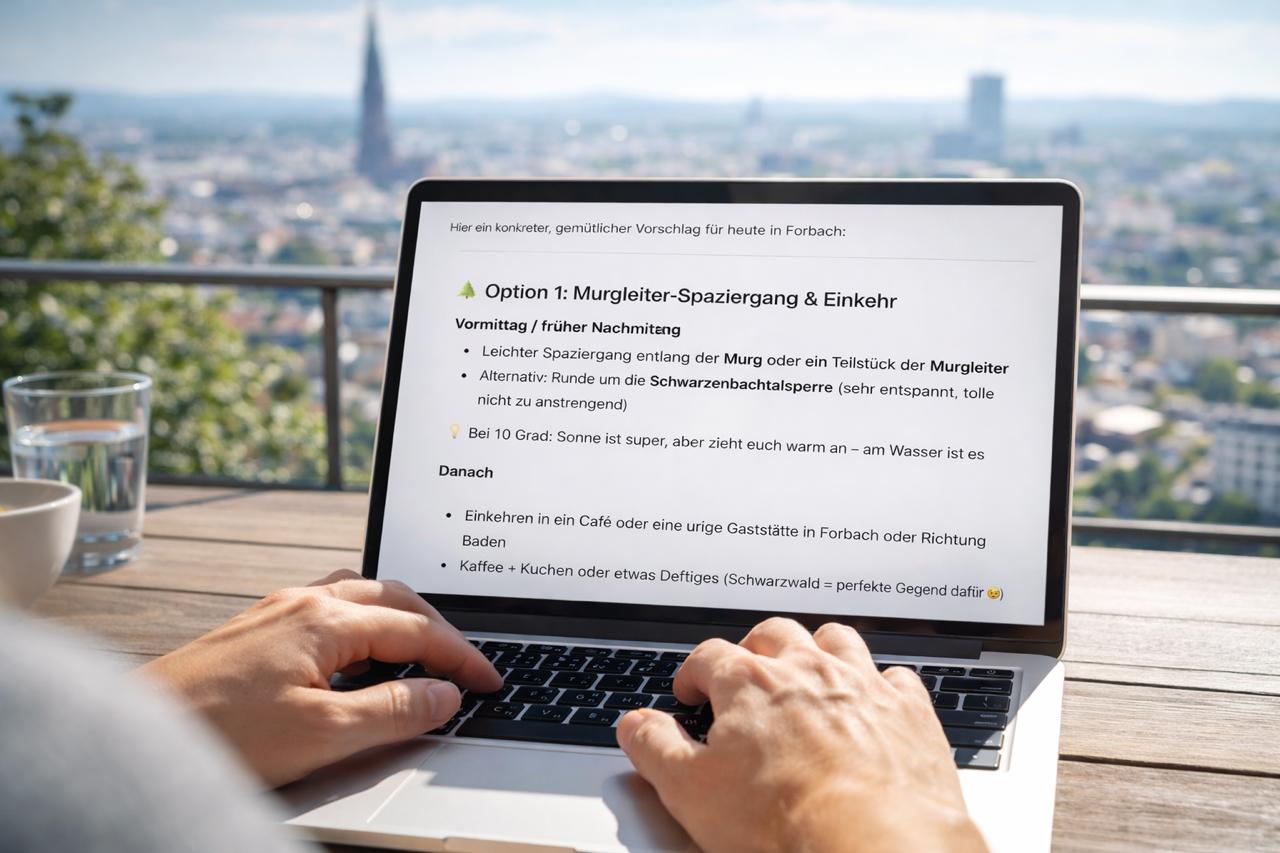 ChatGPT schlägt einen Ausflug in Forbach vor