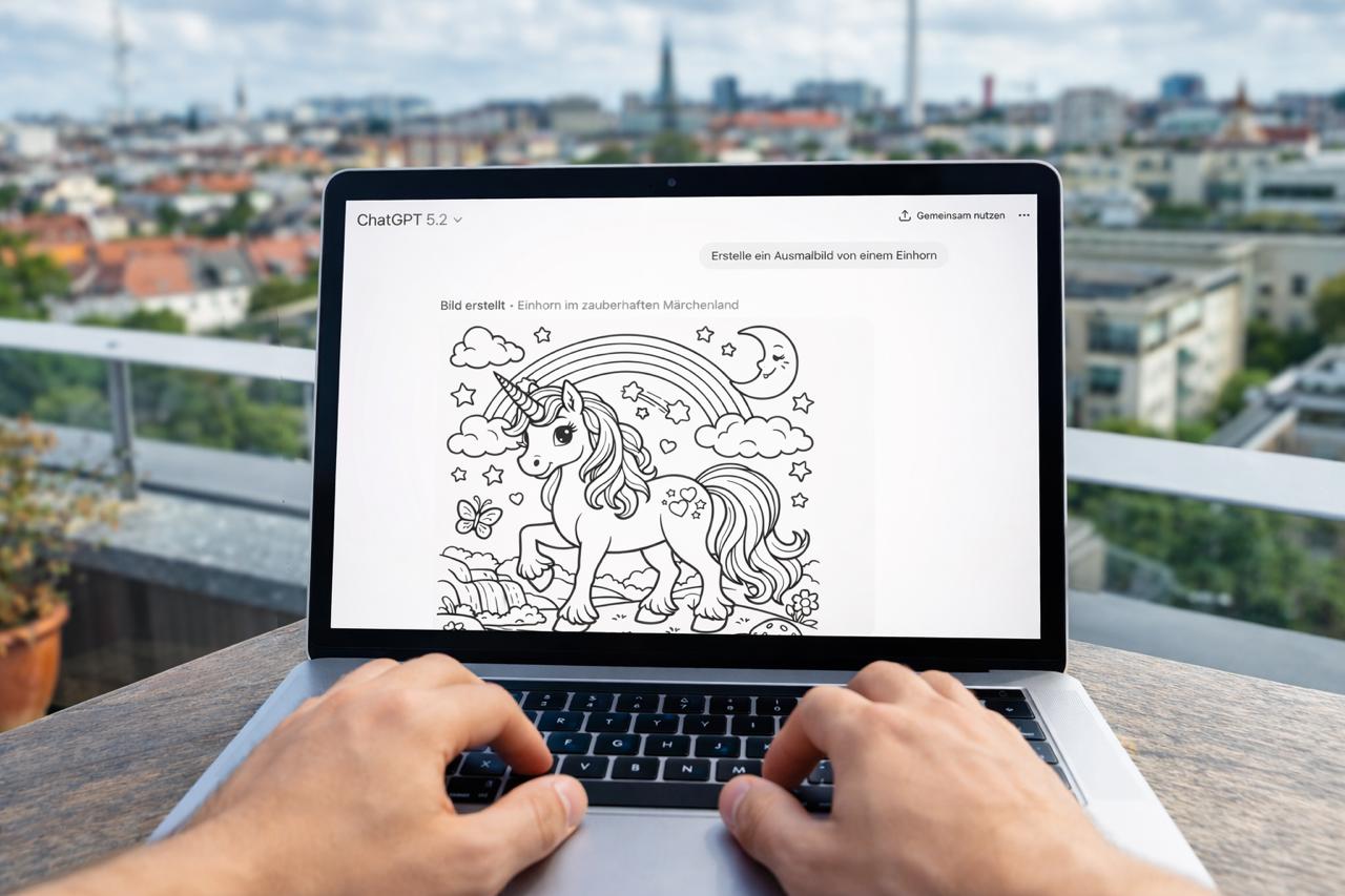 ChatGPT erstellt ein Ausmalbild